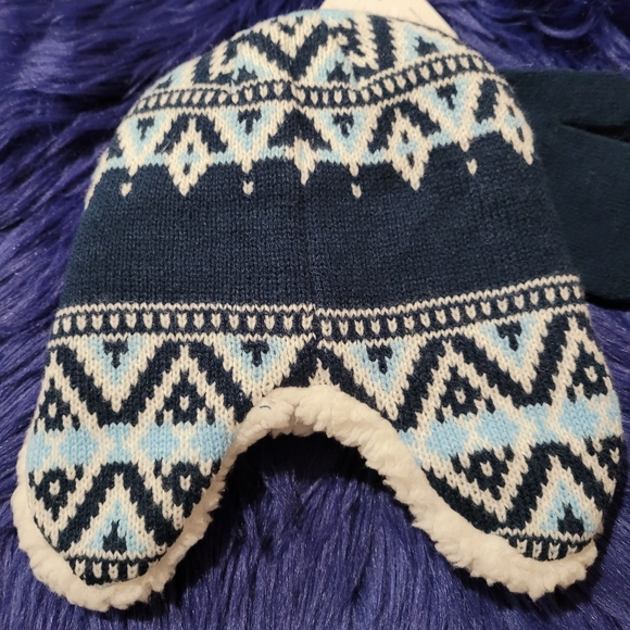 NEW Toddler Love2Design Hat Mittens Set L2D blue multi - Picture 3 of 8